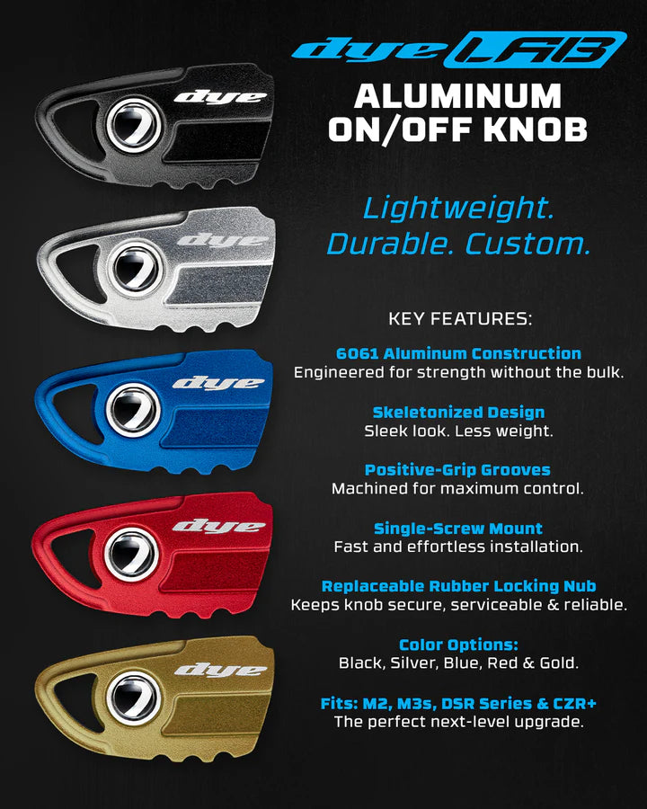 DYELab Skeletonized ASA Knob – DYE DSR PRO, CZR, M2/M3s Paintball Marker