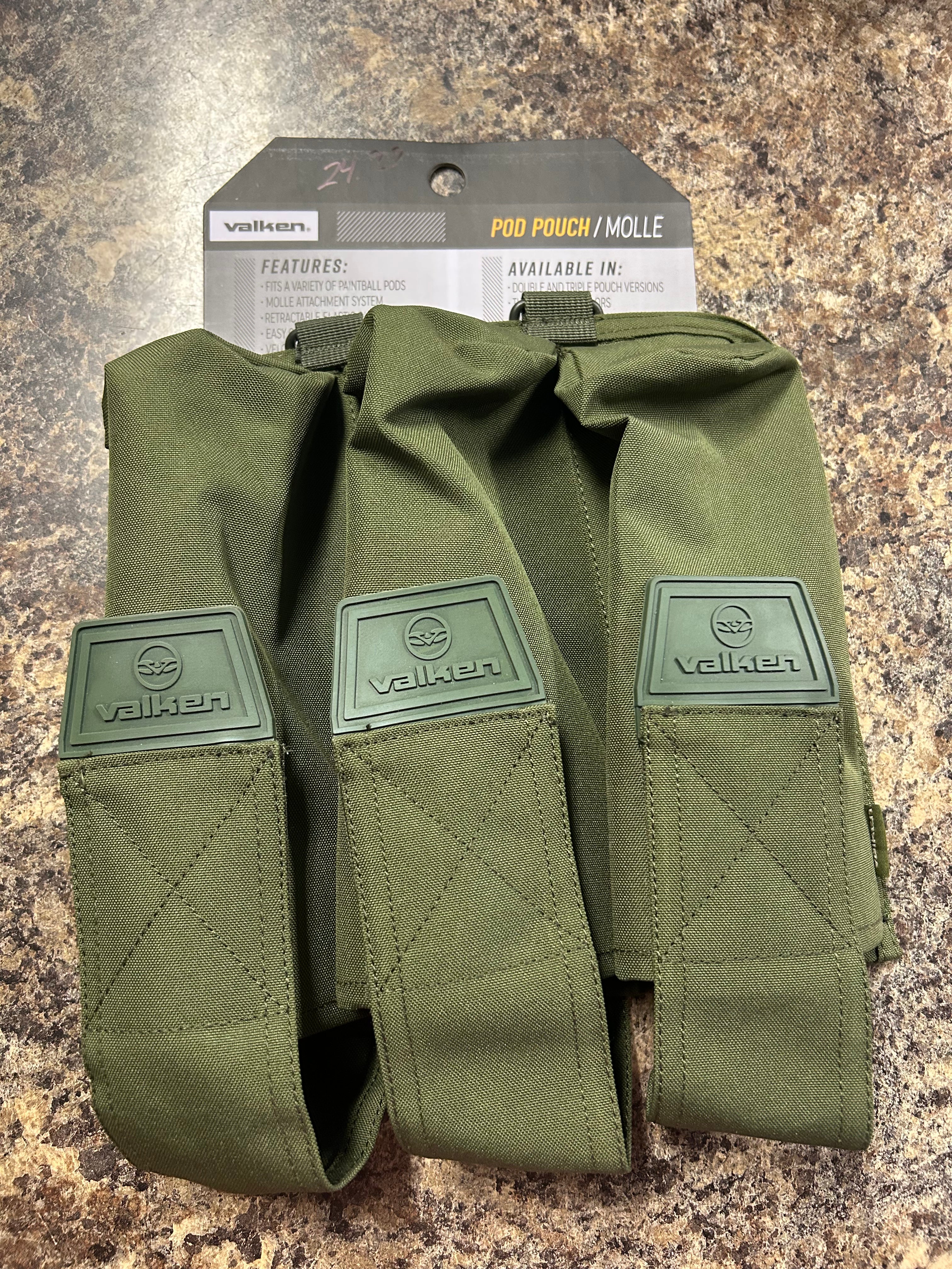 Valken Molle Pod Pouch Olive- 3 Pod