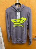 JT Hoody Gray w/ Green Logo